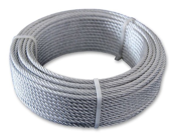 Канат стальной оцинкованный круглопрядный правой свивки В ТК 5 мм ГОСТ 2172-80 фото