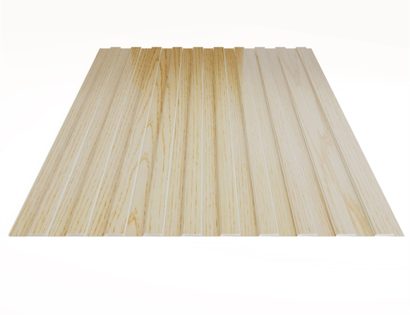 Профнастил стальной стеновой односторонний плоский гладкий светлое дерево С75 0,7х75х1000х1047 мм ГОСТ 24045-94 фото