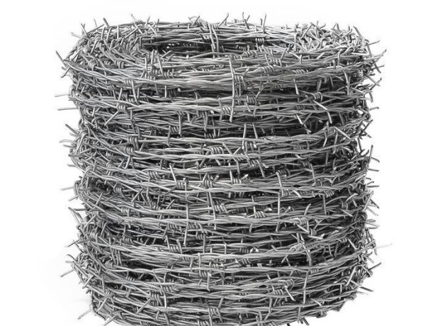 Проволока стальная колючая плоская круглая оцинкованная ПББ 900 мм ГОСТ Р 57278-2016 фото