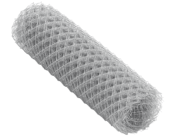 Сетка стальная рабица плетеная с ромбическими ячейками оцинкованная в рулоне для штукатурки Ст3 1х10х10 мм ГОСТ 5336-80 фото