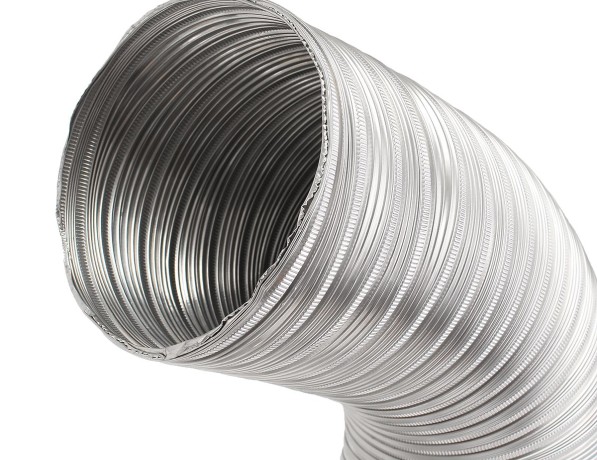 Труба алюминиевая круглая гофрированная вентиляционная 120 мм фото